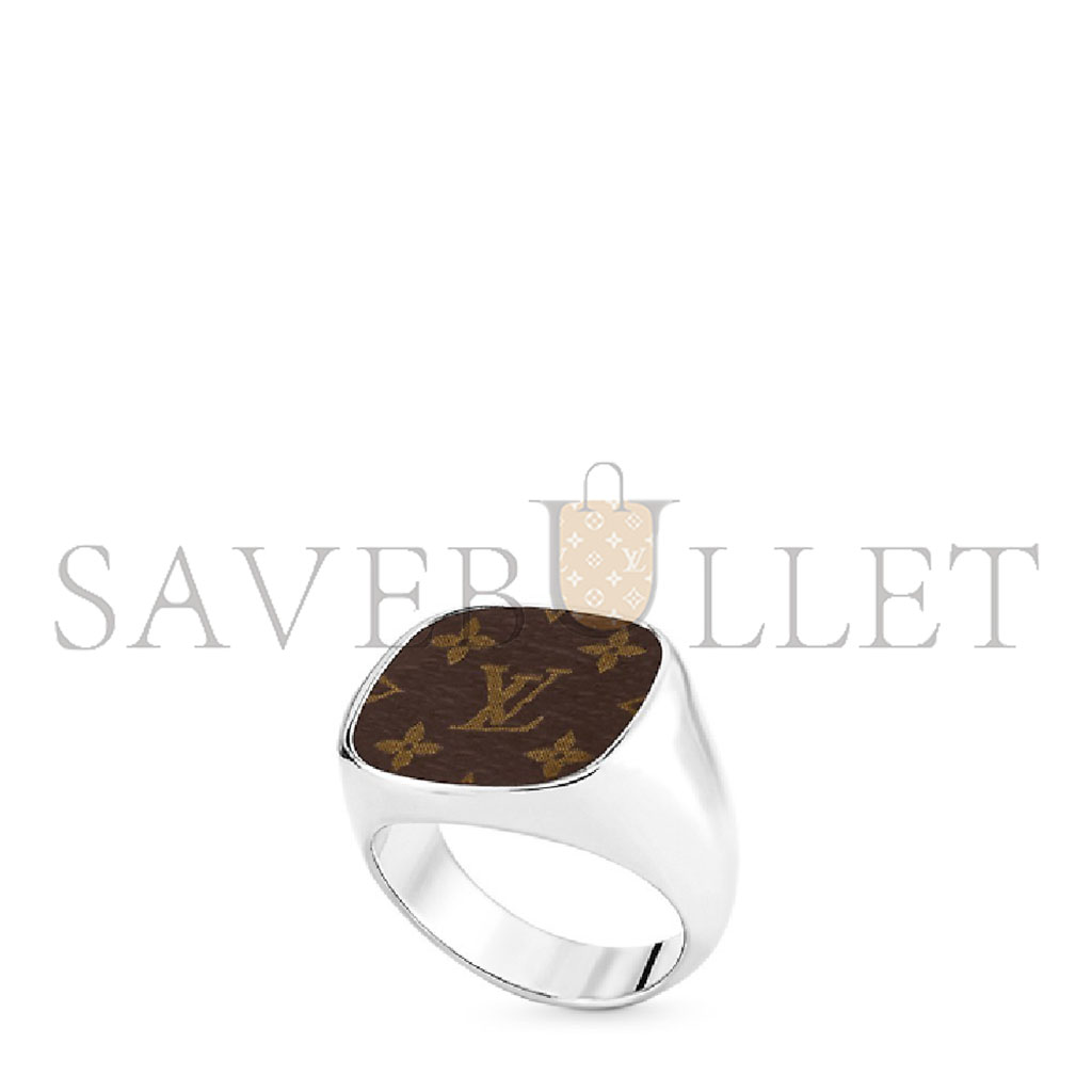 LOUIS VUITTON MONOGRAM LOCK SIGNET RING M00515